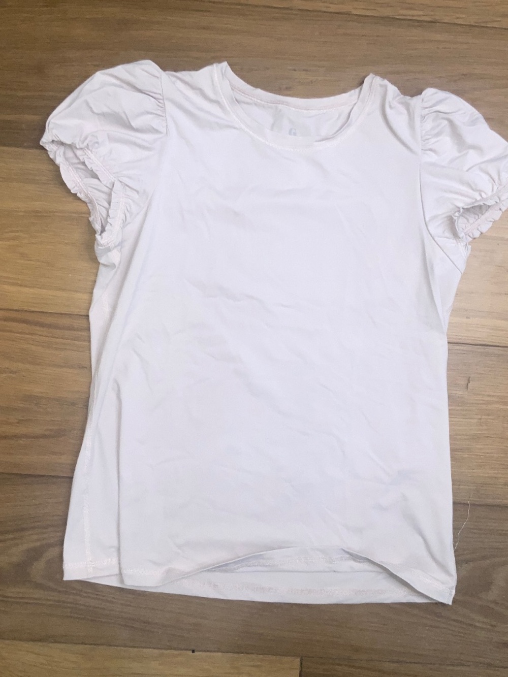 GOOP G. Label Pale Pink Puff Sleeve Tee Size Medium